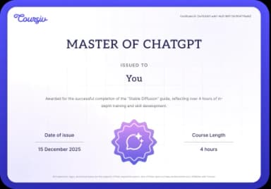 AI certificate preview