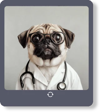 AI generated dog as a doctor